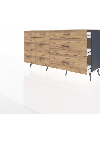 Hyperion Konsol 9 Çekmeceli 176x44x99 Antrasit-aytaşı/çam Antrasit-aytaşı/çam Hyperion Konsol 9 Çekmeceli 176x44x99 Antrasit-aytaşı/çam Antrasit-aytaşı/çam