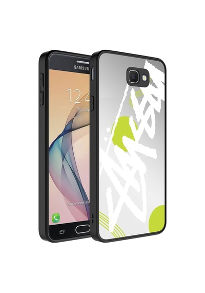 Galaxy J7 Prime Kılıf Aynalı Desenli Kamera Korumalı Parlak Zore Mirror Kapak Yazı