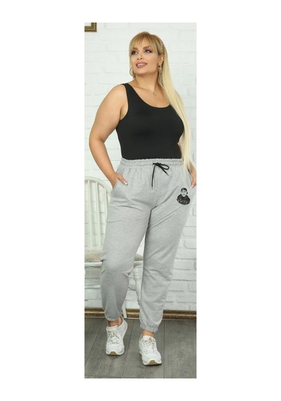 Blackjack Giyim Blackjackgiyim Erkek Siyah Slim Fit Jogger Eşofman Altı Gri