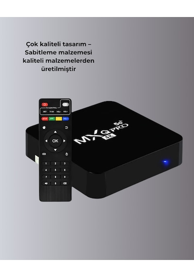 Android Tv Box 4k 2gb Ram 16gb Rom, Kablosuz Wi-fi Medya Oynatıcı 10"