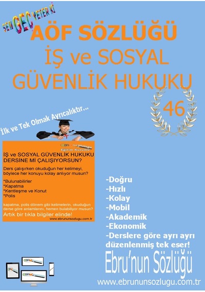 AÖF İİBF Ebrunun Sözlüğü İş Ve Sosyal Güvenlik Hukuku - E Sözlük