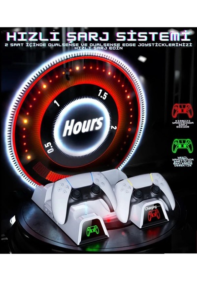 Iv-p5235 Multifonksiyonel Ps5 Disk/ps5 Dijital Uyumlu Led Göstergeli Şarj Stand Soğutucu Fan