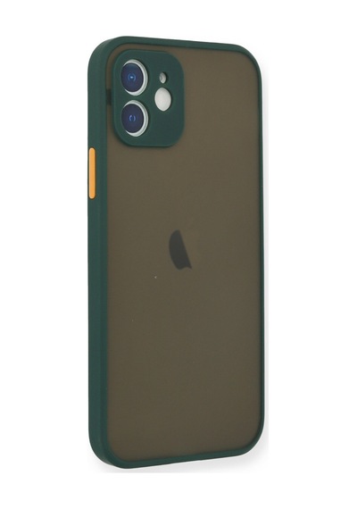 Apple Uyumlu iPhone 12 Mini Uyumlu Kılıf Montreal Silikon Kapak - Yeşil