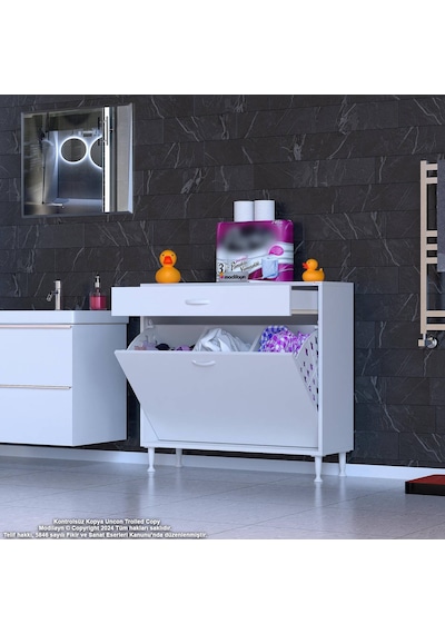 Eliusta Asil 95 Cm Kirli Çamaşır Sepetli Banyo Dolabı 1 Çekmeceli Mutfak Çok Amaçlı Dolap 95x88x32,5 Cm Beyaz Eliusta Asil 95 Cm Kirli Çamaşır Sepetli Banyo Dolabı 1 Çekmeceli Mutfak Çok Amaçlı Dolap 95x88x32,5 Cm Beyaz