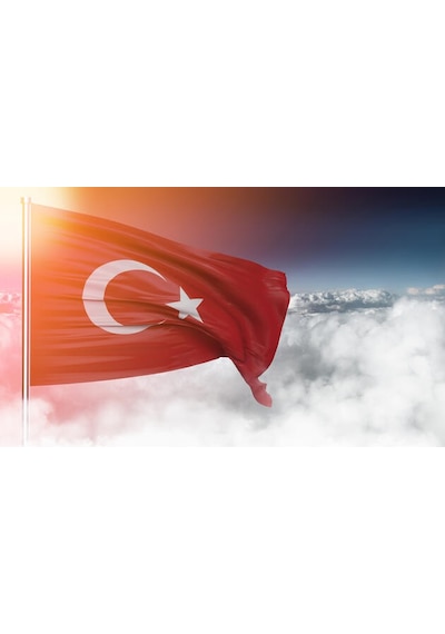 Türk Bayrağı Kumaş 100X150CM Alpaka Kumaş