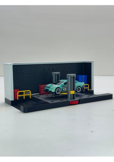 3d Baskı 1/64 Ölçekli Tamirhane Bina Tasarımlı Diorama Araç Sergileme Garajı