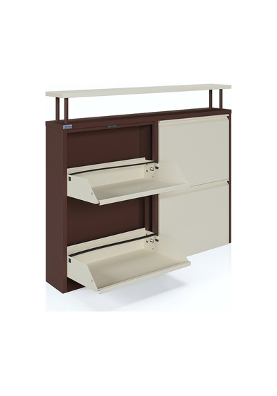 Ceha Tablalı 4'lü Metal Ayakkabılık - Kahverengi Krem K.AYK-2.4 /J/P8317-P1013 Ceha Tablalı 4'lü Metal Ayakkabılık - Kahverengi Krem K.AYK-2.4 /J/P8317-P1013