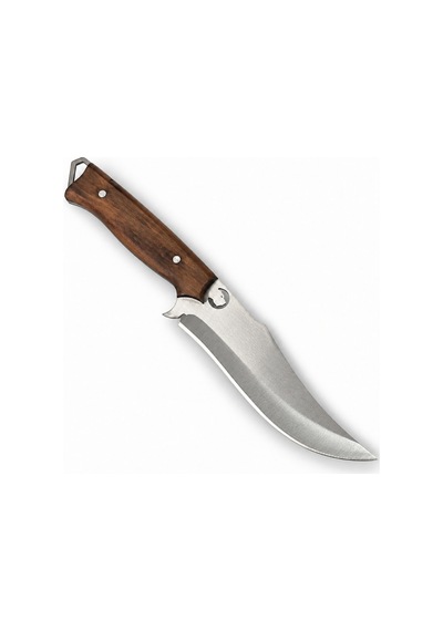 Kamp Bıçağı - Av Bıçağı - Ahşap Saplı - Deri Taşıma Kılıflı - Argeus - Model 5