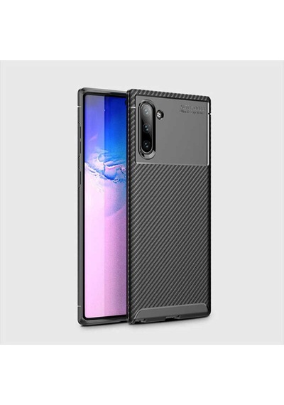 Samsung Uyumlu Galaxy Note 10 Kılıf Karbon Silikon Case