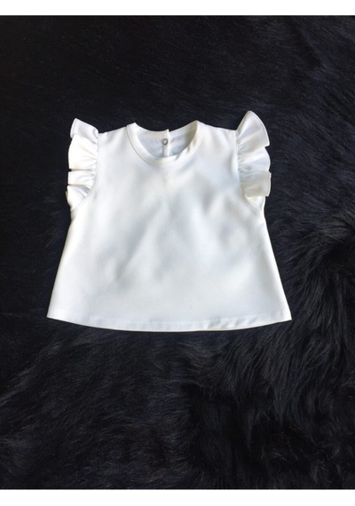 Kız Çocuk Bebek Kırık Beyaz Üst Bluz 001