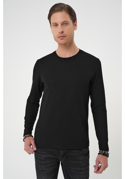 Efor Ts 887 Slim Fit Siyah T-shirt Siyah