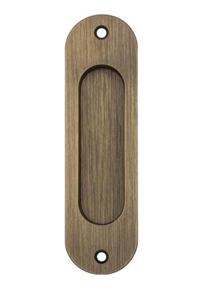 Hafele Oval Pasaj Tipi Gömme Kulp, Antik Bronz Renk