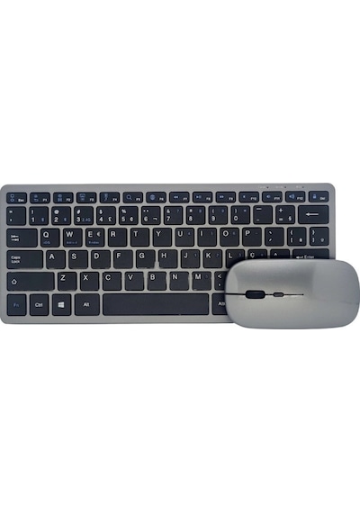 Bluetooth Ve 2.4g Destekli Kablosuz Klavye Mouse Seti Şarj Edilebilir