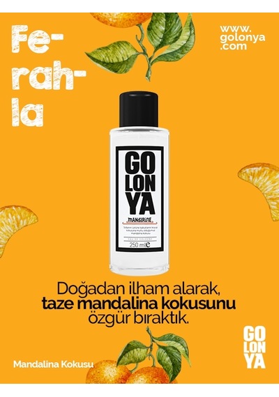 Golonya Ekşi Mandalina Kokulu Cam Şişe Kolonya 250 ML