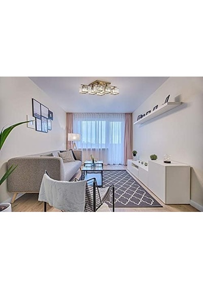 Av-60230-6e Eskitme Kaplama Modern Avize E27 Metal Kristal 80x40cm Diğer
