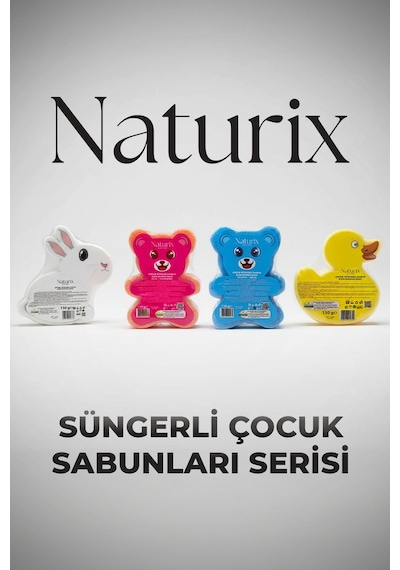Pudra Kokulu Ördek Görünümlü Süngerli Çocuk Sabunu 130 Gr Çiçekli