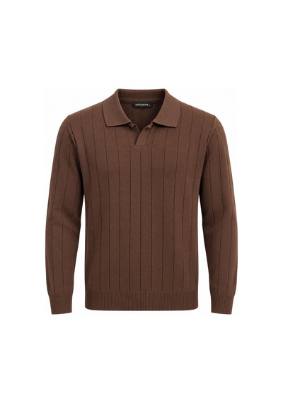 Classics Men Turbulance Slim Fit Erkek Polo Yaka Triko Kazak 7786 Kahverengi