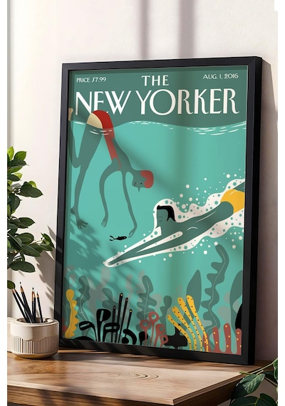 The New Yorker Çerçeveli Tablo August 1 2016