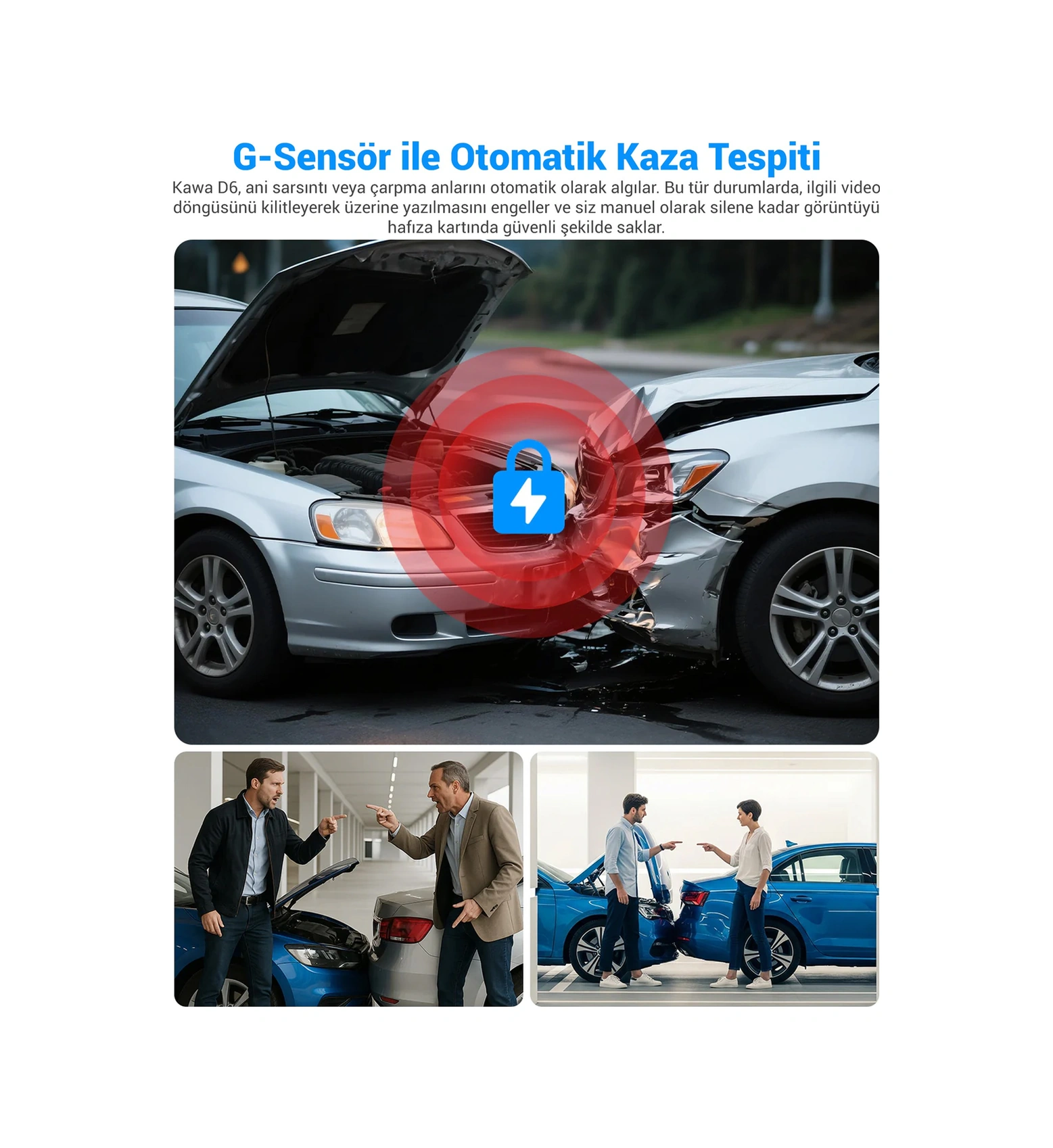 Kawa D6 2k 1440p Wifi Araç Kamerası 145 Geniş Açı Wdr Ön Kamera