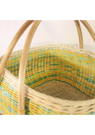 Rattan Renkli Piknik Sepeti -01 Mix