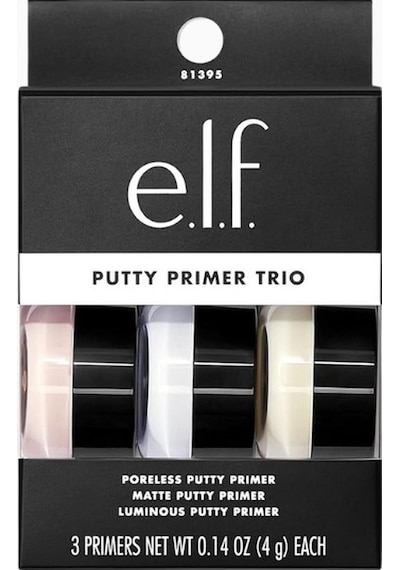 E.l.f. Putty Primer Trio Gözeneksiz, Mat Ve Parlak Makyaj Bazı Seti, Seyahat Boy