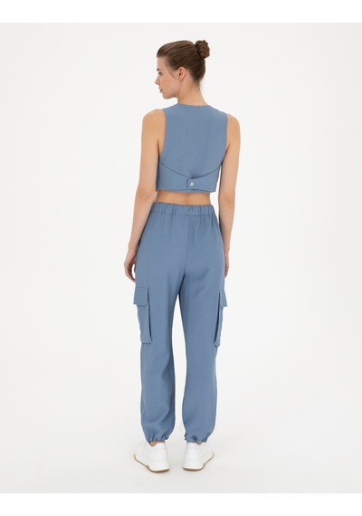 Pierre Cardin Kadın İndigo Pantolon Kanvas-chino 50284519-vr028 Indigo