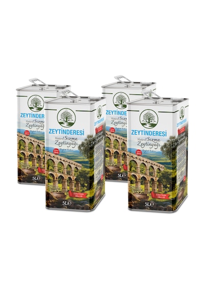 Zeytinderesi Natürel Sızma Soğuk Sıkım Zeytinyağı 4 x 5 L