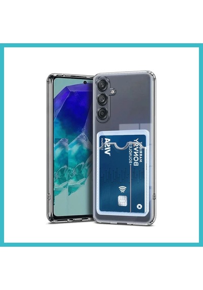 Bezos Galaxy Uyumlu A36 Kılıf Kart Şeffaf Silikon - Şeffaf Dfnbez