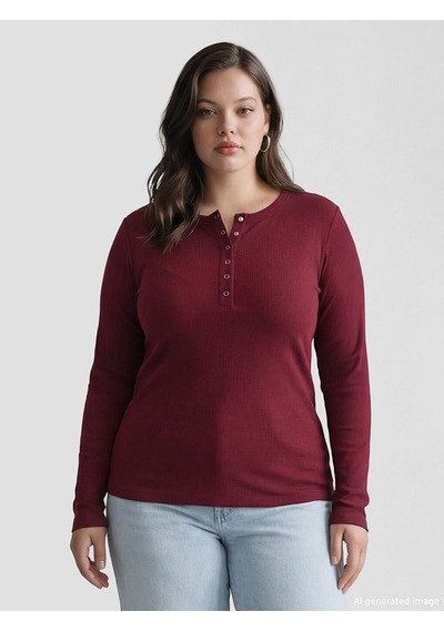 Lcw Everyday Bordo Bisiklet Yaka Fitilli Kadın Body