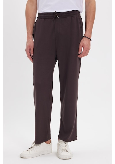 Tudors Erkek Kahverengi Baggy Fit Rahat Kesim Modal Kumaş Soft Doku Beli Bağcıklı Yan Cepli Eşofman Altı-46290