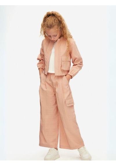 Nk Kids Kız Çocuk Rose Düğmeli Ceket-15552 Pudra
