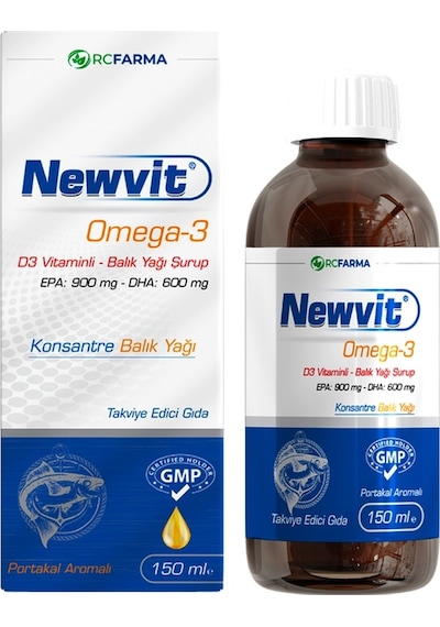 Newvit Omega 3 D3 Vitaminli Şurup 150 ML