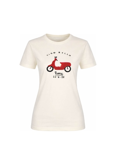 Trender 26ydt1000012 Sarı Kadın T-shirt Cıao Bella O Yaka