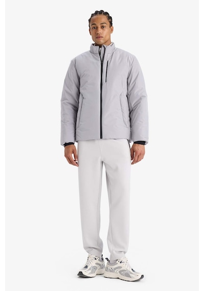 Defacto Defactofit Su İtici Slim Fit Dar Kesim Fermuarlı Su Geçirmez Mont E9484ax25wngr487 Gri