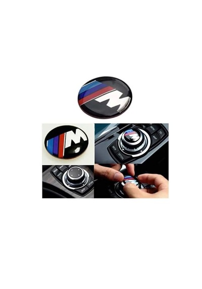 Bmw M Uyumlu Joystick Konsol Sticker Şık Kaliteli Arma Logo 29 Mm Mjoystick