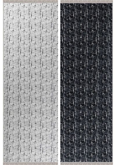 Arya Vl Çift Taraflı,katlanabilir,yıkanabilir,yüksek Kalite Pamuk Salon,oturma Odası,balkon Kilim Krem-antrasit 1