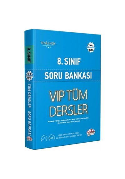 Editör Yayınları 8.Sınıf Tüm Dersler Soru Bankası Mavi Kitap