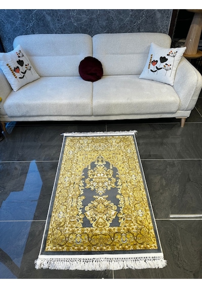 Seccade Dokuma Halı Seccade Püsküllü 80x125 Sarı