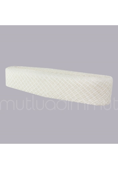 Mutluadim 4,5Cm X 25Metre Koton Baklavalı Gren Esnek Kurdela Gelinlik-Krem