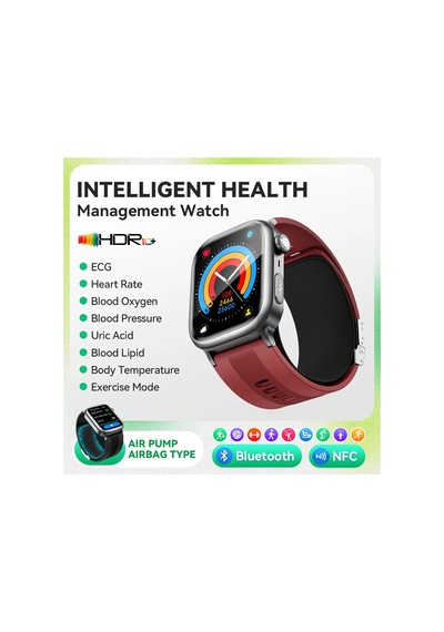 Smart Watch Amoled Ekran  Ecg Nfc Sağlık ve Spor Takibi Yapan  Akıllı Saat (İthalatçı Garantili)