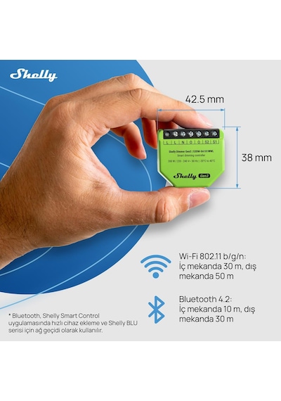Shelly Dimmer Gen3 Akıllı Led Dimmer Kontrol Rölesi