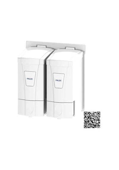 Palex İkili Mini Sıvı Sabun Dispenseri Beyaz-3564-0