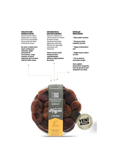 Malatya Gün Kurusu Kayısı 450g 450 G