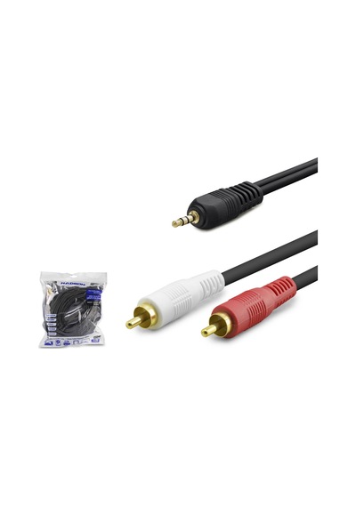 Hadron Hdx1061 Aux3.5 M To 2rca M Kablo 2lıne Gold 10m Siyah