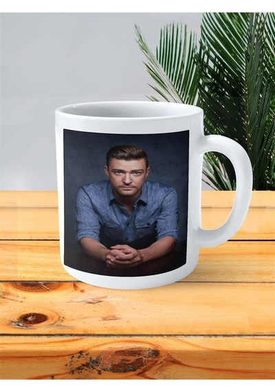 Justin Timberlake Baskılı Kupa Bardak Kişiye Özel Desen 1 Çok Renkli