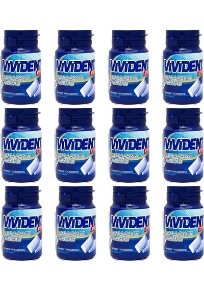 Vivident Xylıt Damla Sakız Aromalı Şekersiz Tatlandırıcılı Draje Sakız 63 G X 12 Adet
