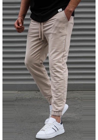 Madmext Bej Basic Paçası Lastikli Erkek Eşofman 5494-bej Bej
