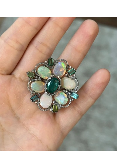 Allahverdi Türkmen Zümrüt Opal Yüzük 131