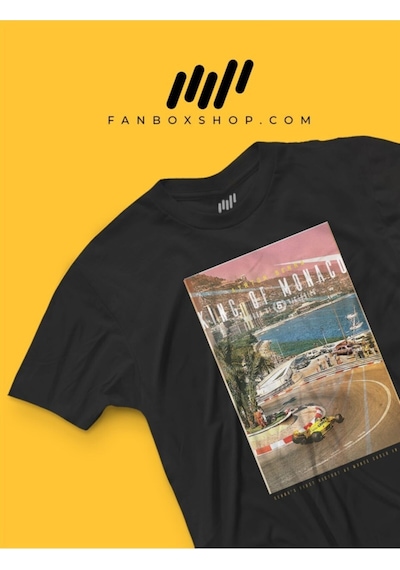 Flood Of Style King Of Monaco Ayrton Senna T-shirt Siyah