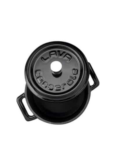 Metal Döküm Mini Tencere, 10 Cm, 0.35 L Hacim, Siyah 12v